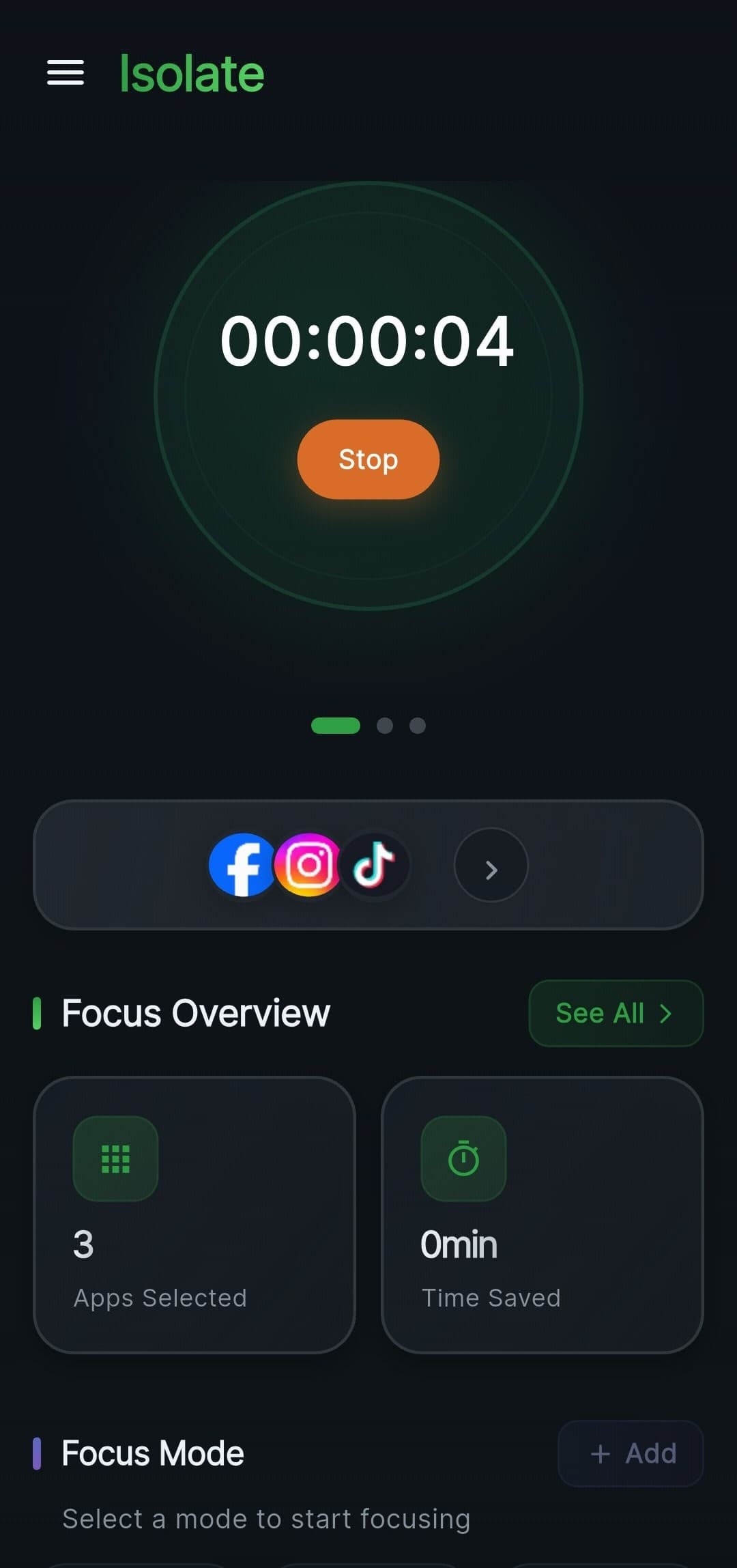 Active Focus Mode